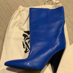 Isabel Marant Electric Blue Leather Lexing Boots